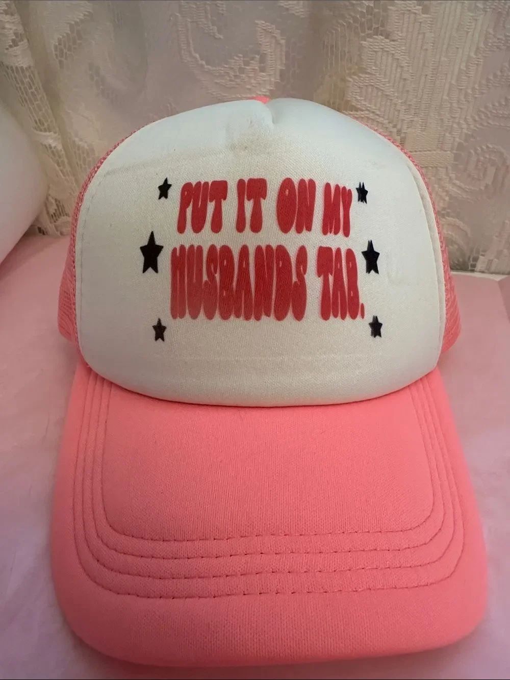 Pink women’s trucker hat